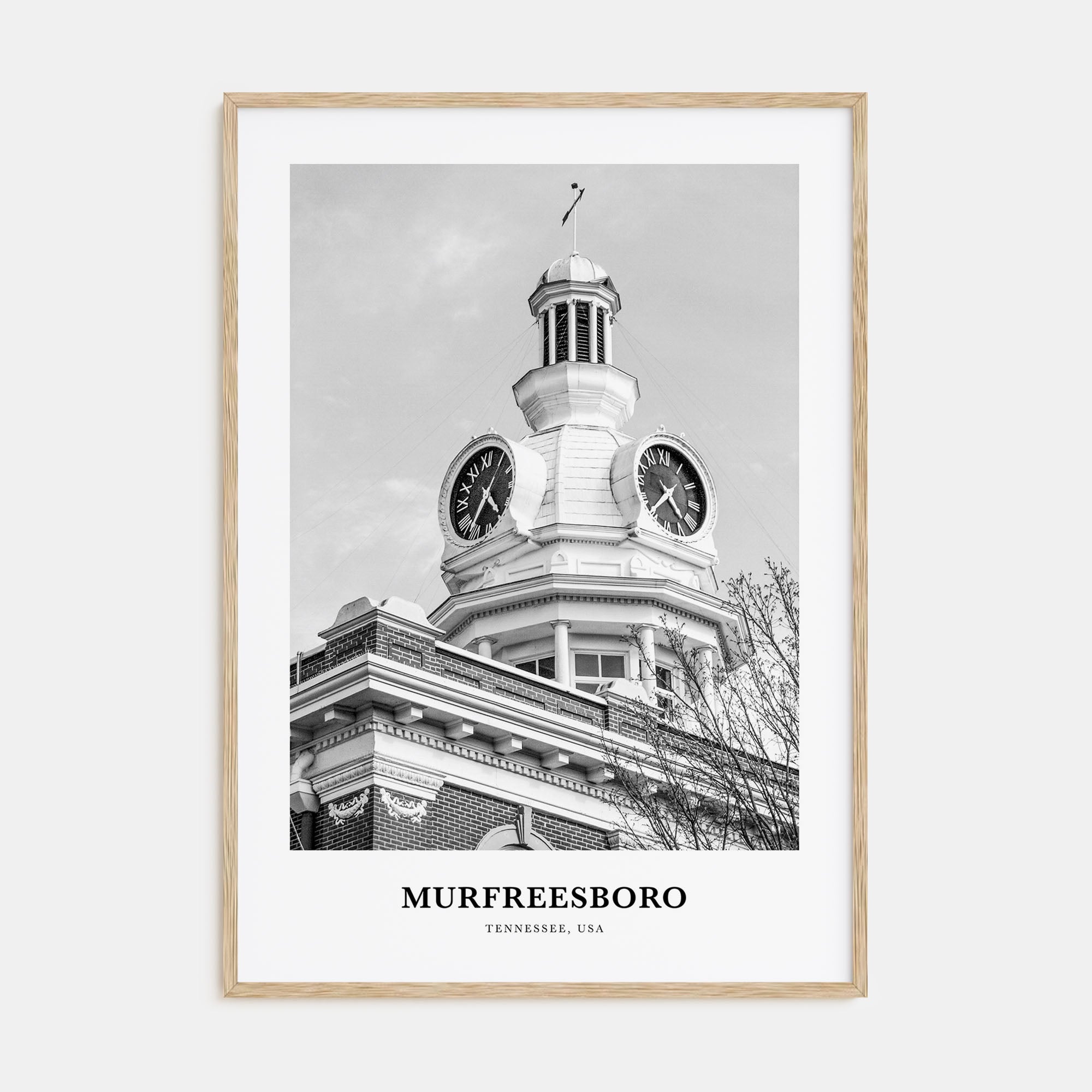 Murfreesboro Portrait B&W Poster