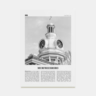 Murfreesboro Travel B&W Poster