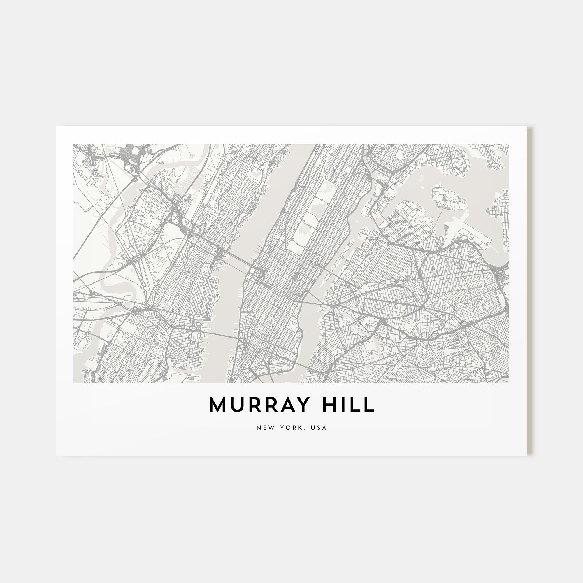 Murray Hill Map Landscape Poster