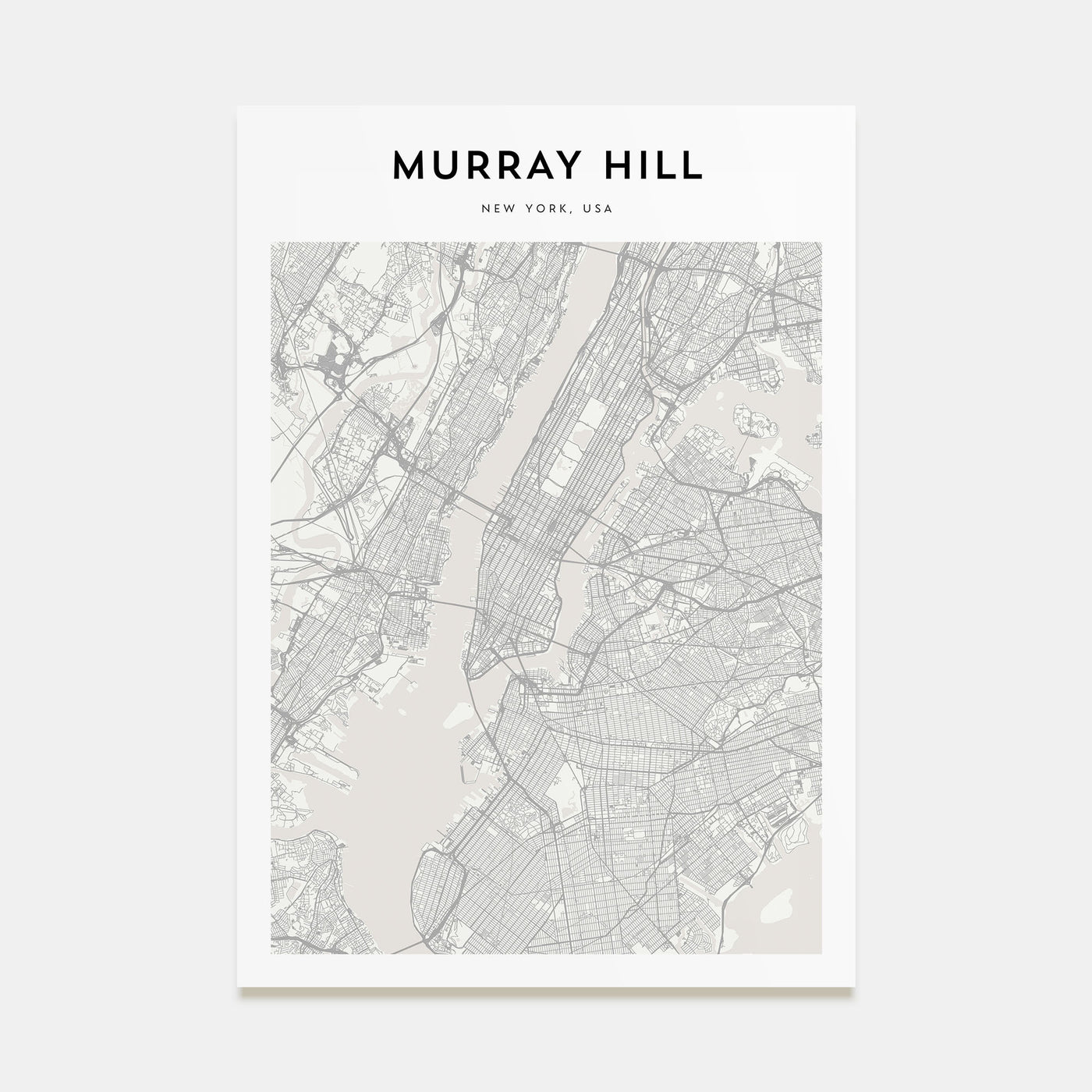 Murray Hill Map Portrait Poster