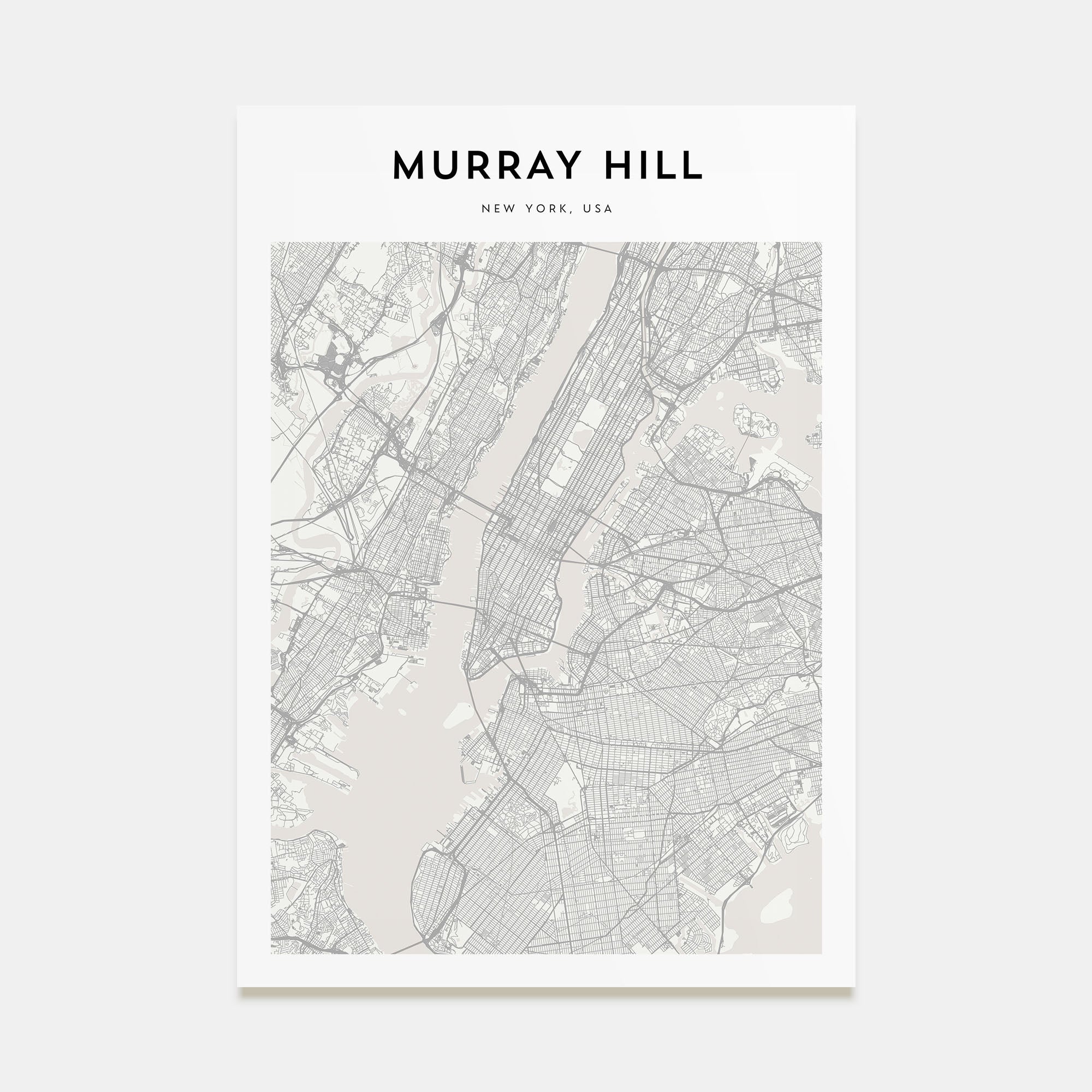 Murray Hill Map Portrait Poster