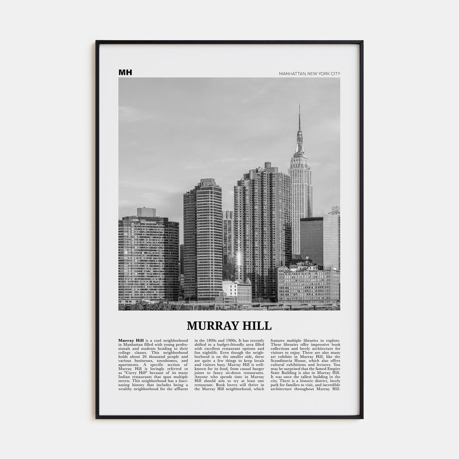 Murray Hill Travel B&W Poster
