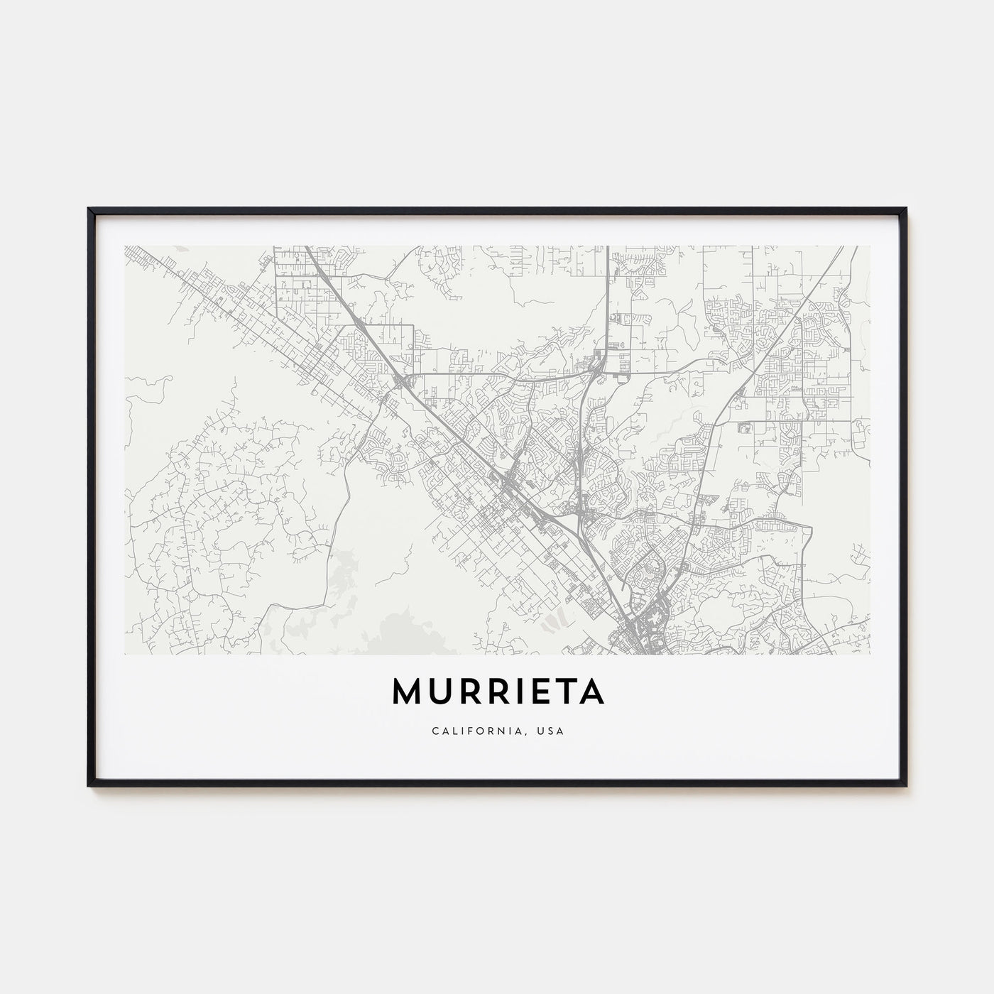 Murrieta Map Landscape Poster