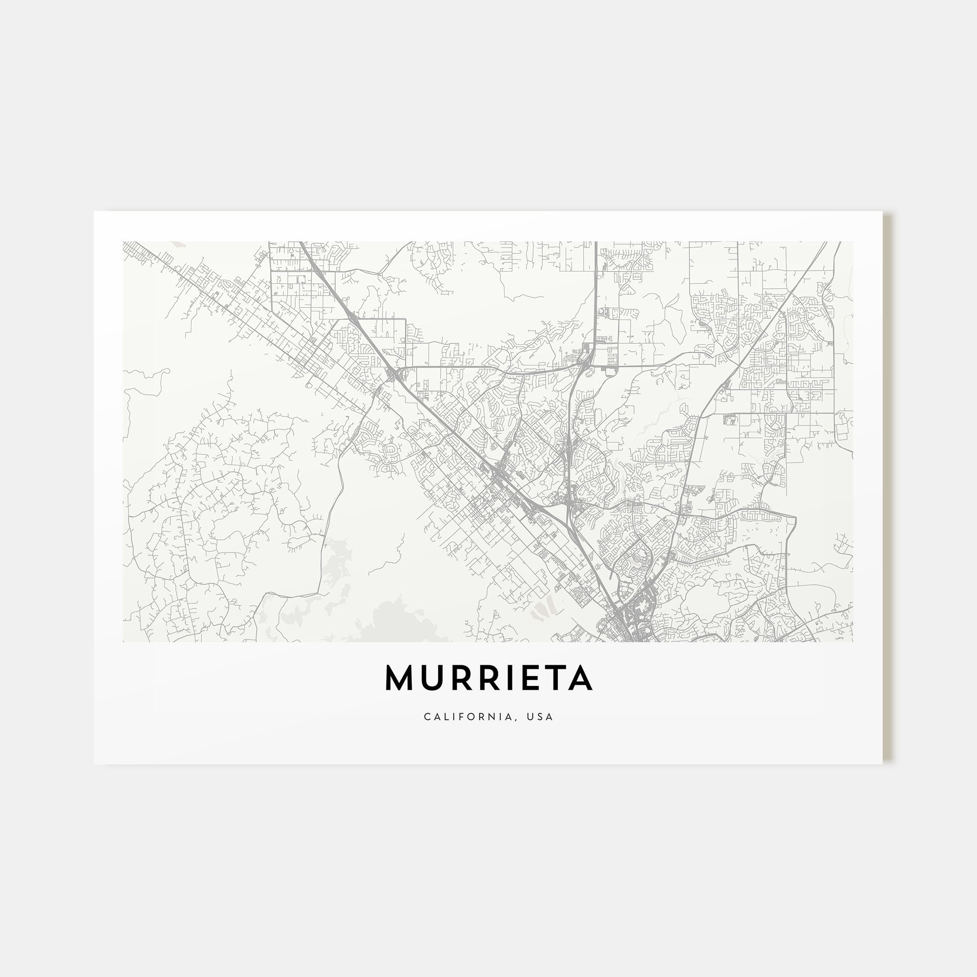 Murrieta Map Landscape Poster