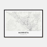 Murrieta Map Landscape Poster