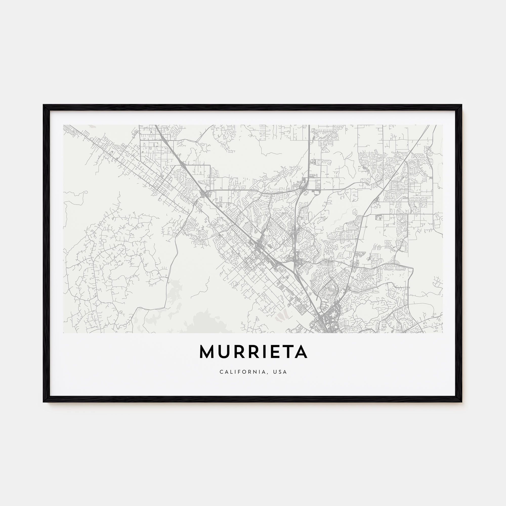 Murrieta Map Landscape Poster