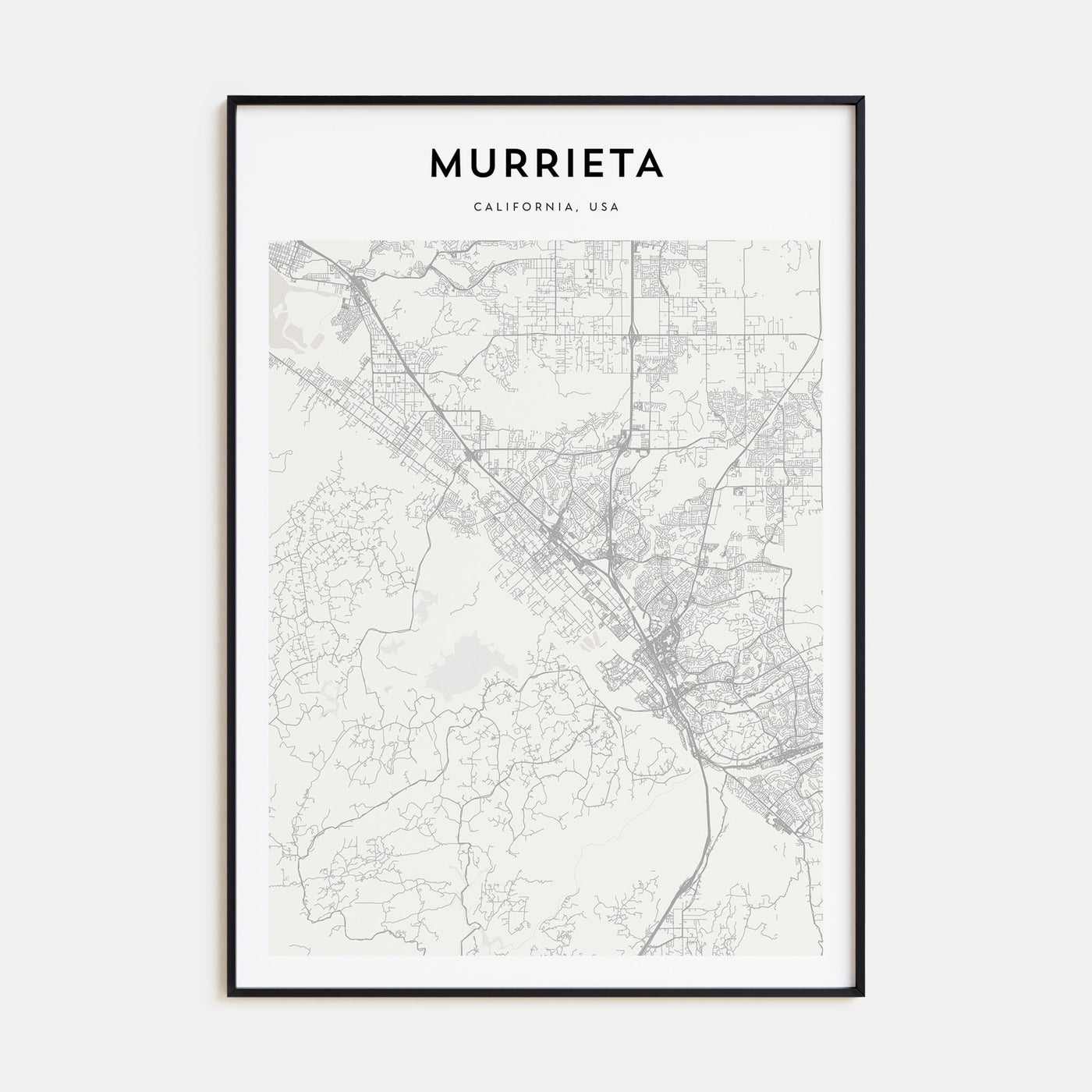 Murrieta Map Portrait Poster