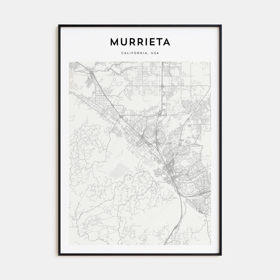 Murrieta Map Portrait Poster