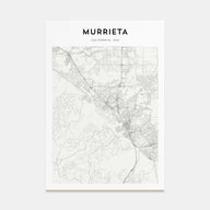 Murrieta Map Portrait Poster