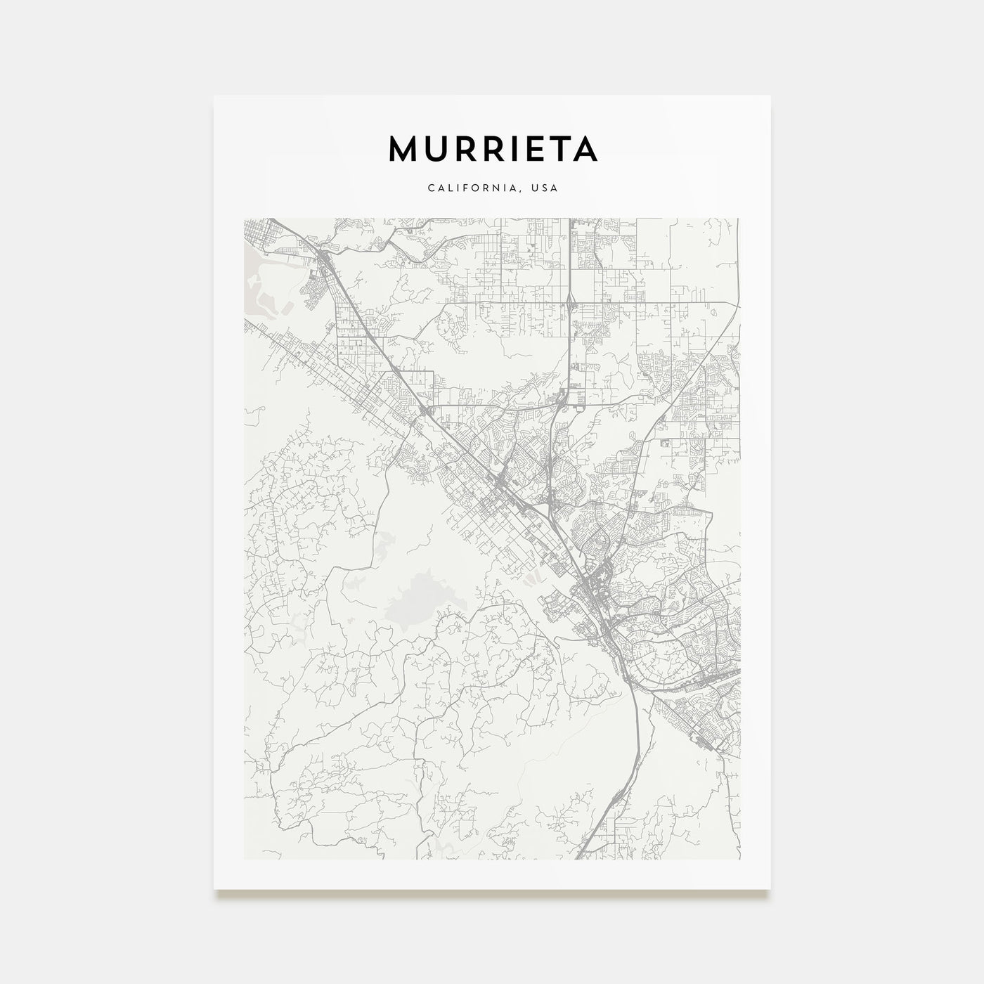 Murrieta Map Portrait Poster