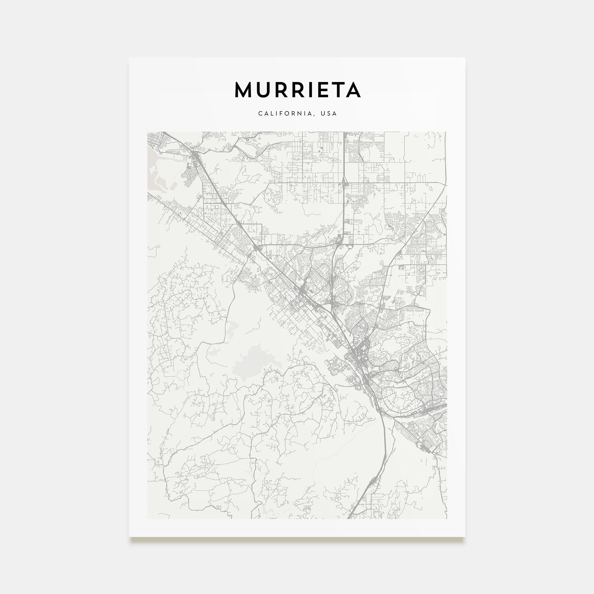 Murrieta Map Portrait Poster