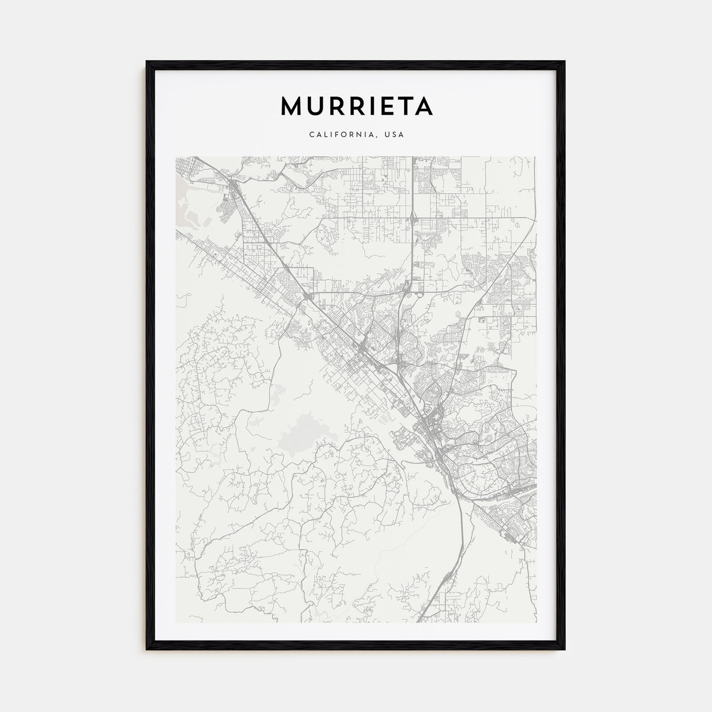 Murrieta Map Portrait Poster