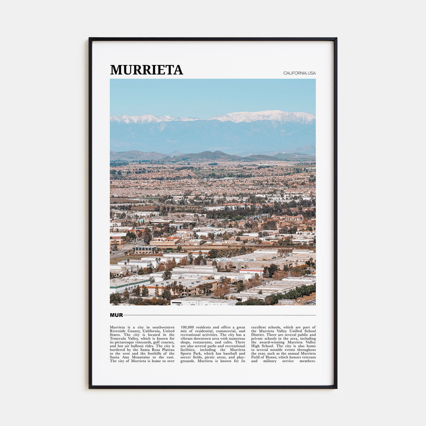 Murrieta Travel Color Poster