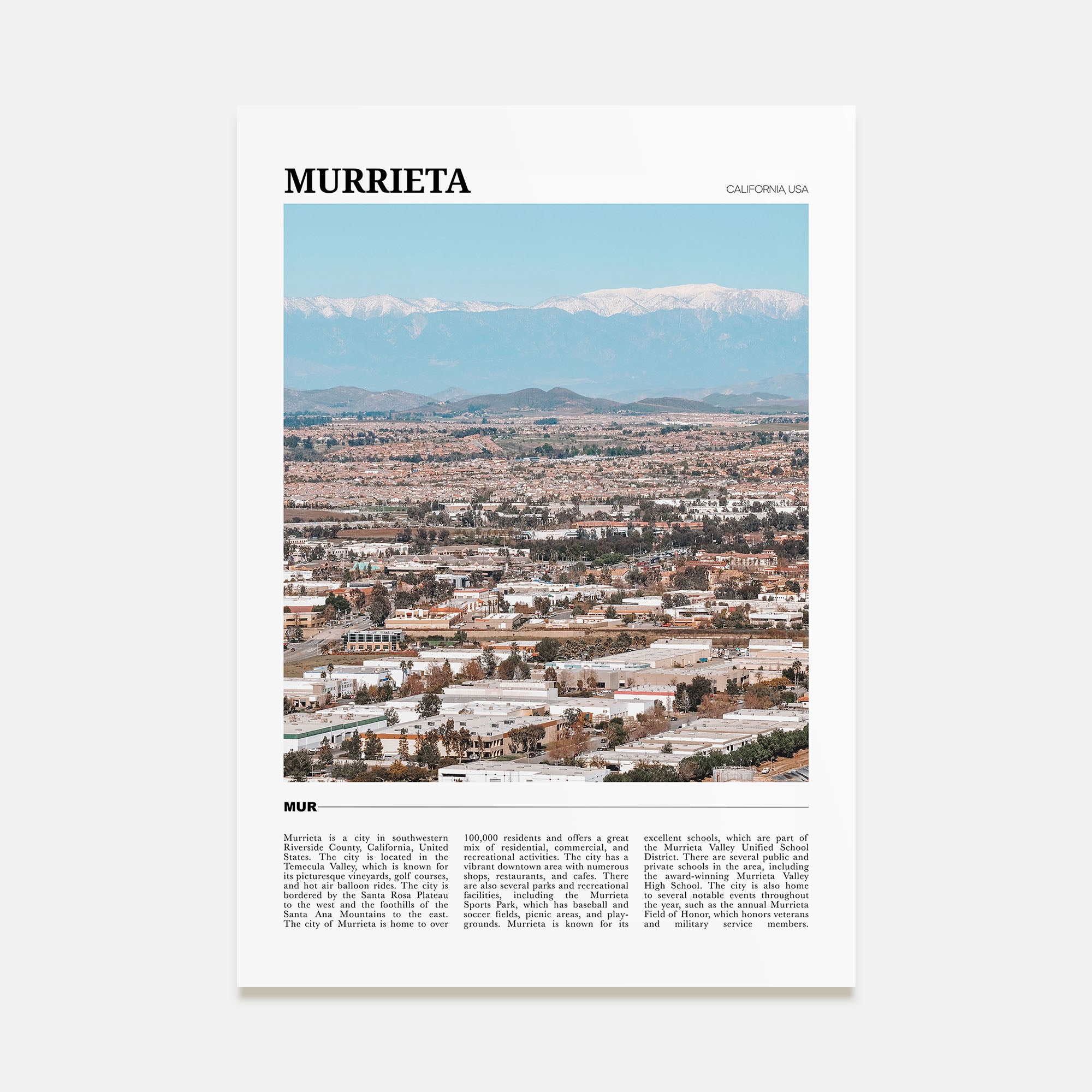 Murrieta Travel Color Poster