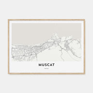 Muscat Map Landscape Poster