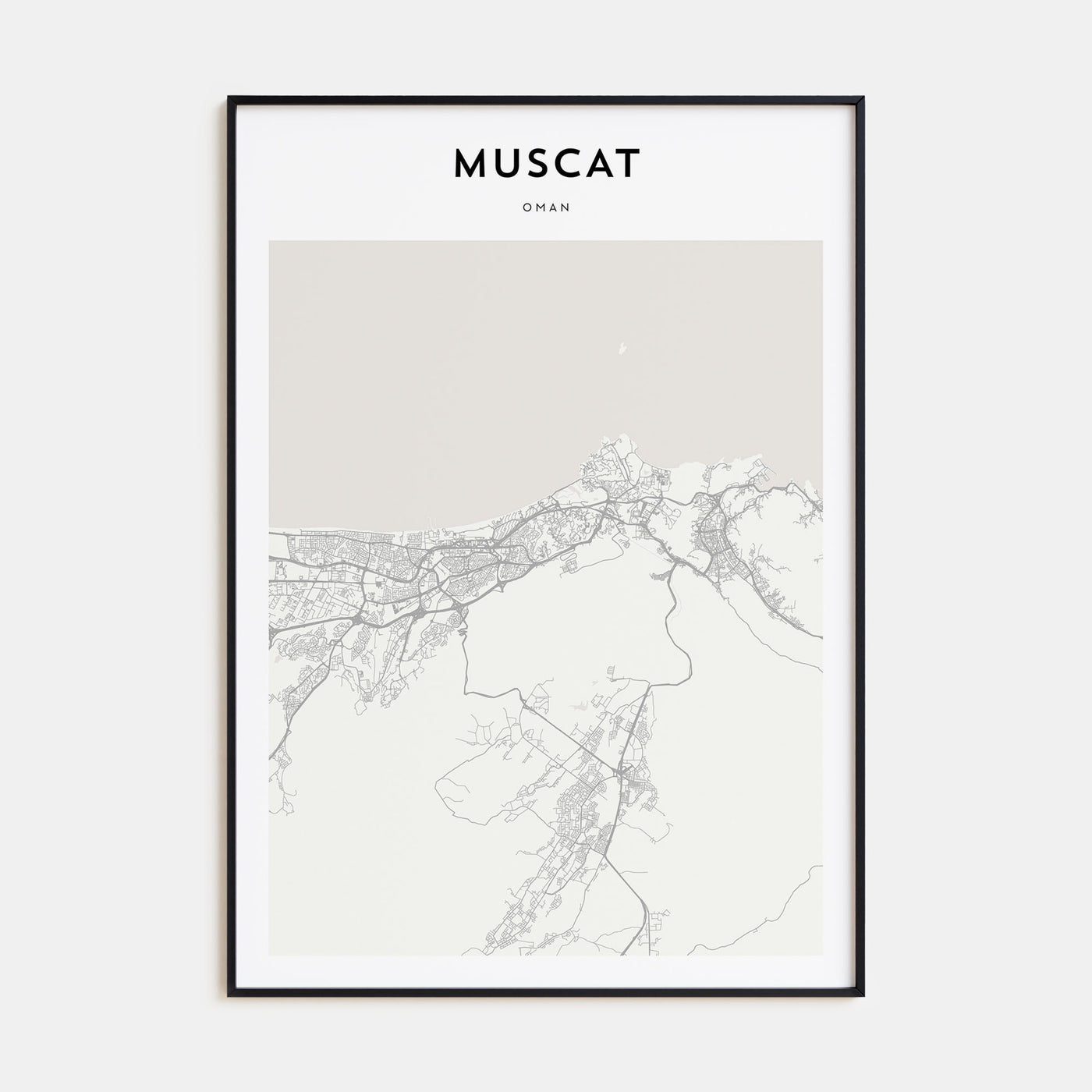 Muscat Map Portrait Poster