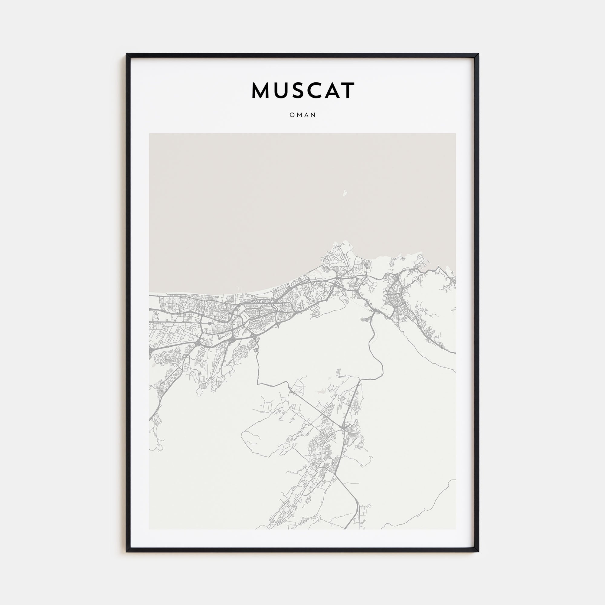 Muscat Map Portrait Poster