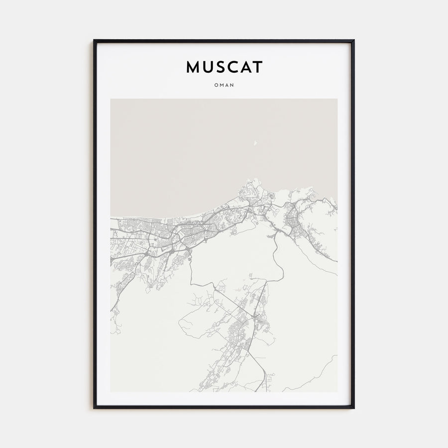 Muscat Map Portrait Poster