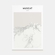 Muscat Map Portrait Poster