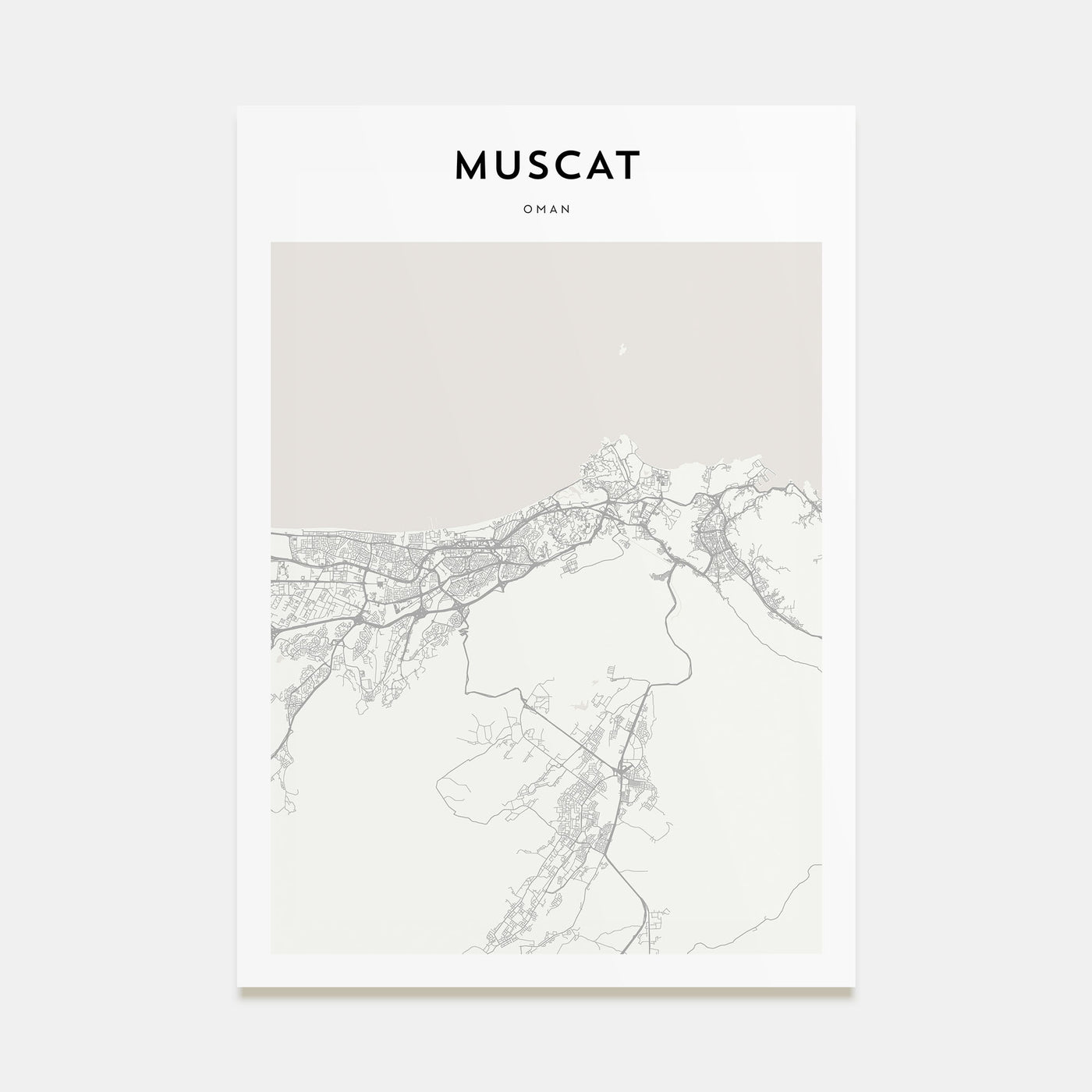 Muscat Map Portrait Poster