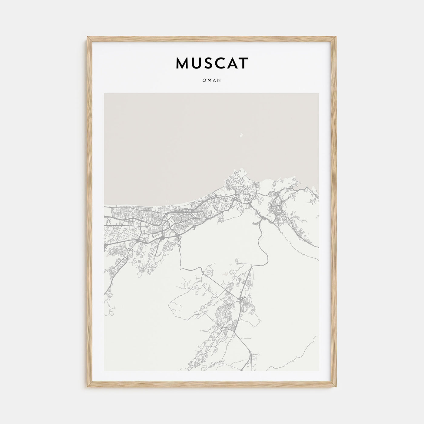 Muscat Map Portrait Poster