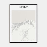 Muscat Map Portrait Poster