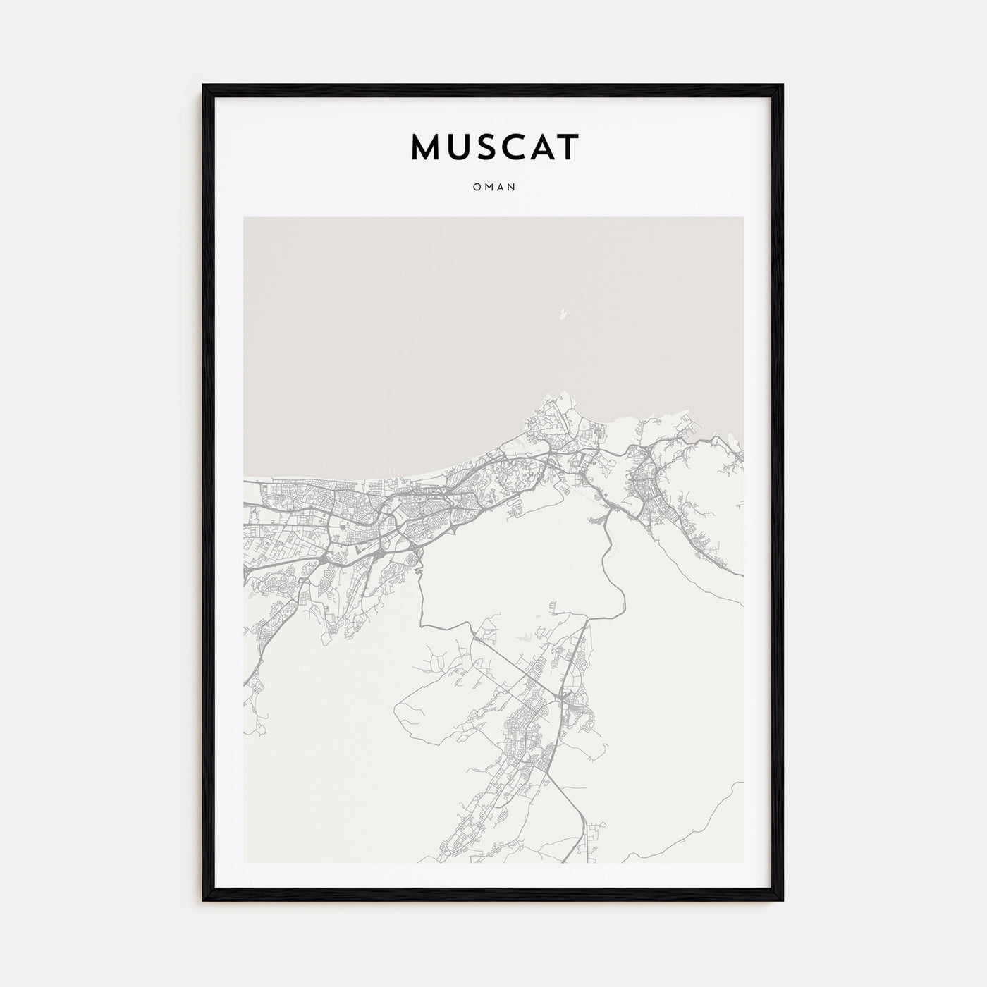Muscat Map Portrait Poster