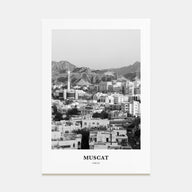 Muscat Portrait B&W Poster