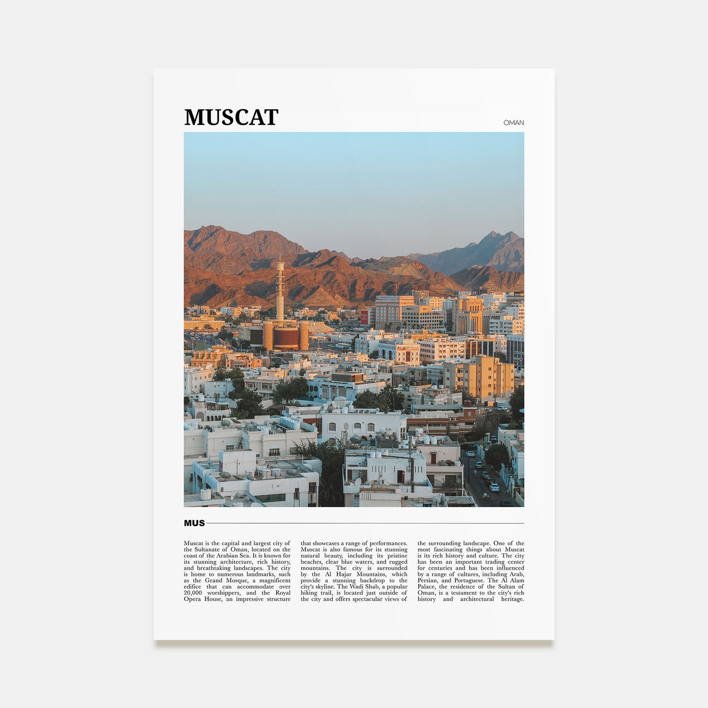 Muscat Travel Color Poster