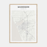 Muskegon Map Portrait Poster