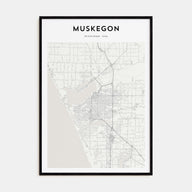 Muskegon Map Portrait Poster