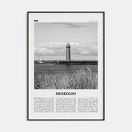 Muskegon Travel B&W Poster