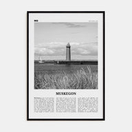 Muskegon Travel B&W Poster