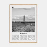 Muskegon Travel B&W Poster