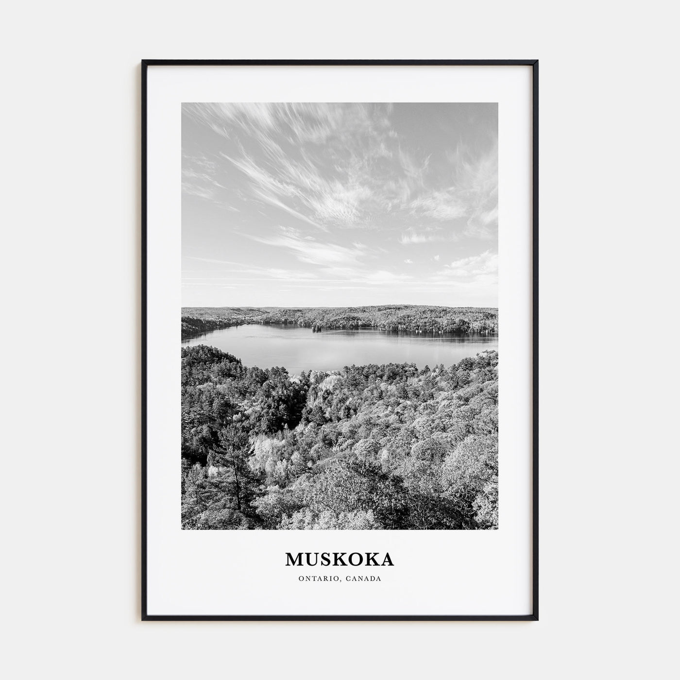 Muskoka Portrait B&W Poster
