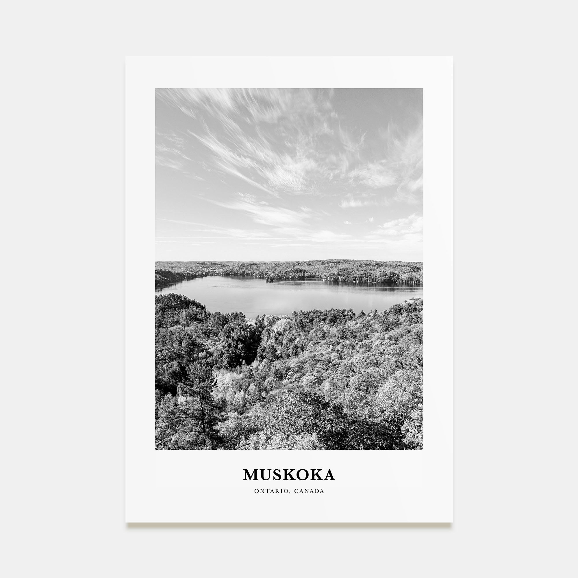 Muskoka Portrait B&W Poster