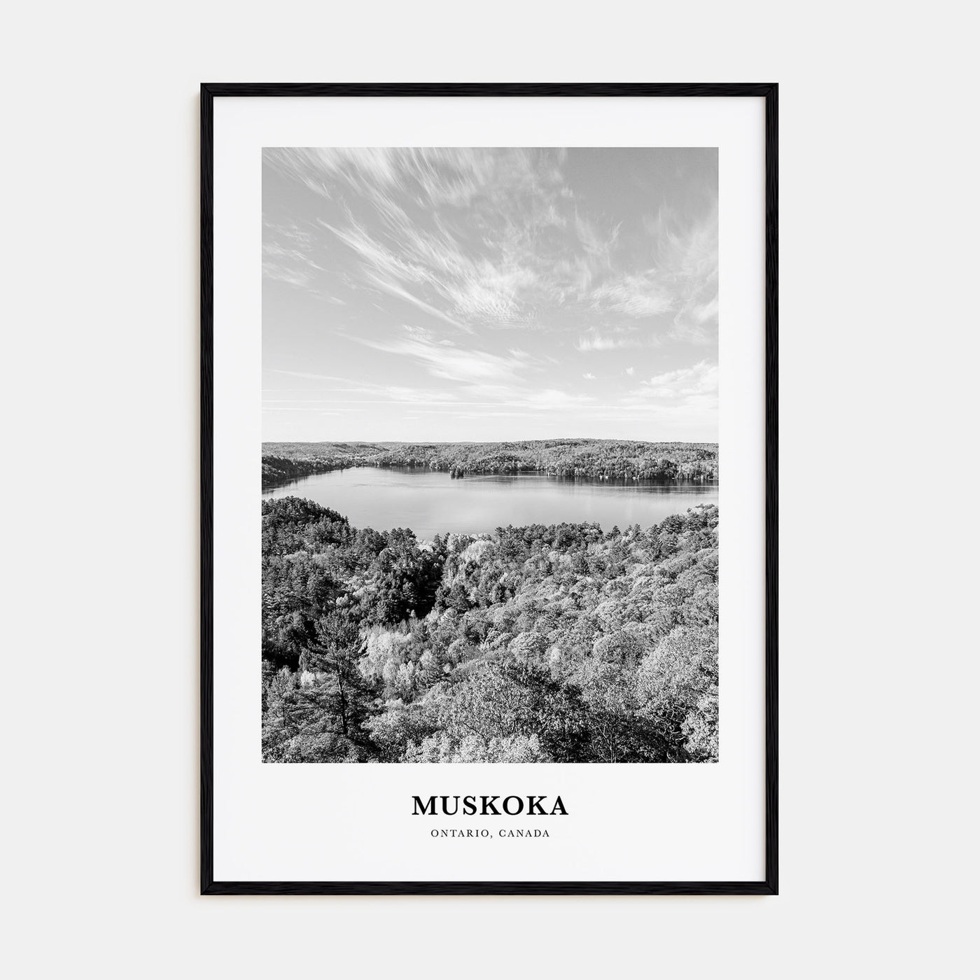 Muskoka Portrait B&W Poster