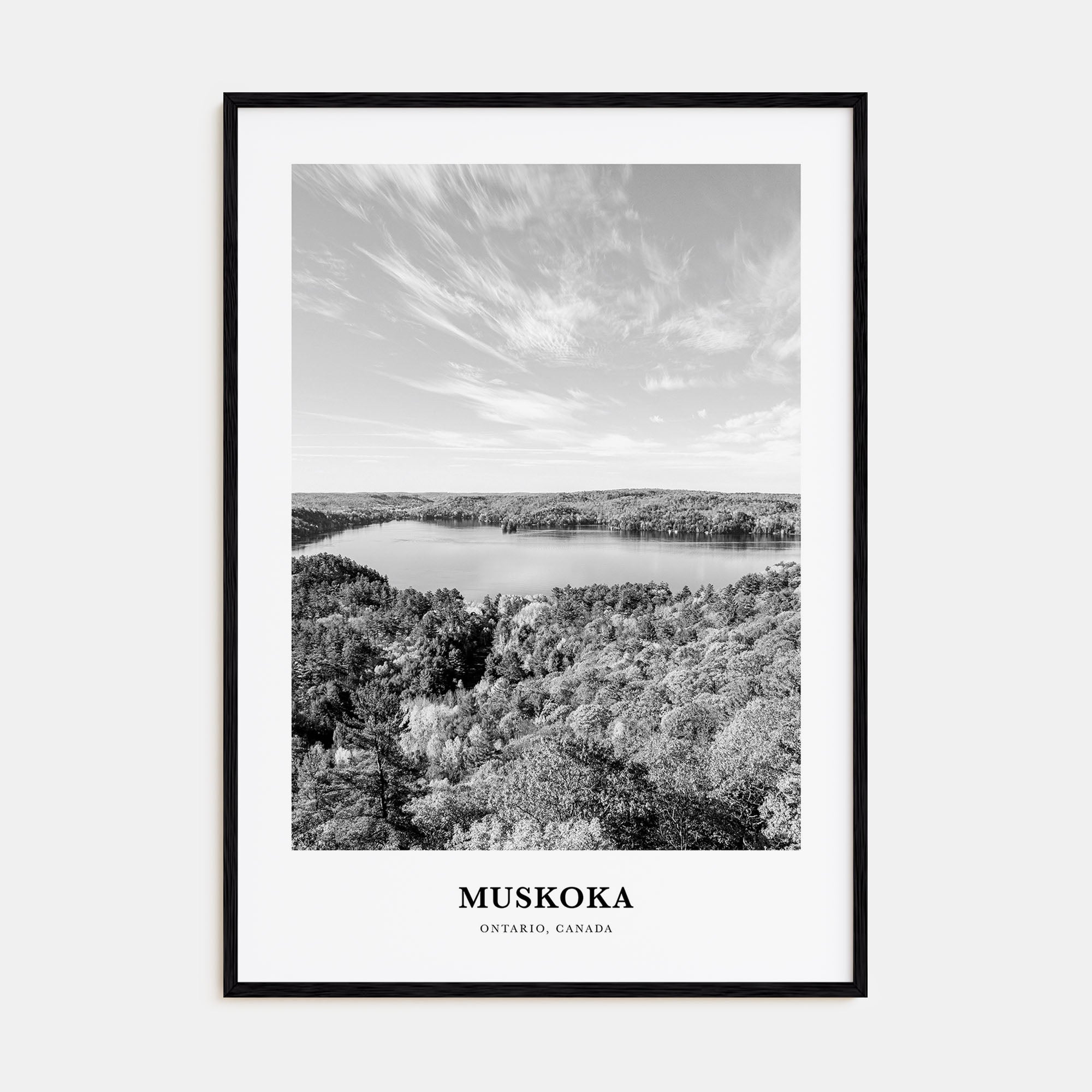 Muskoka Portrait B&W Poster