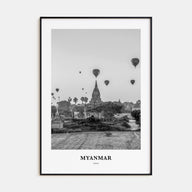 Myanmar Portrait B&W Poster