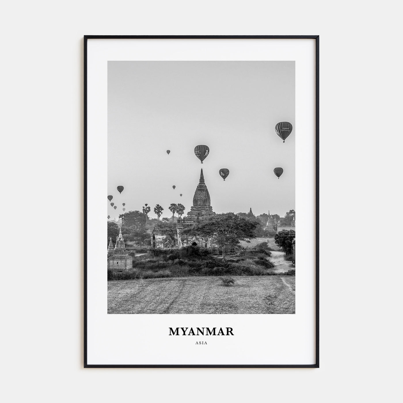 Myanmar Portrait B&W Poster