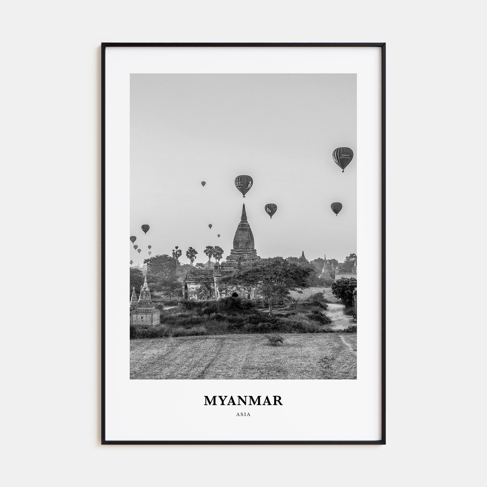 Myanmar Portrait B&W Poster