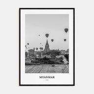 Myanmar Portrait B&W Poster