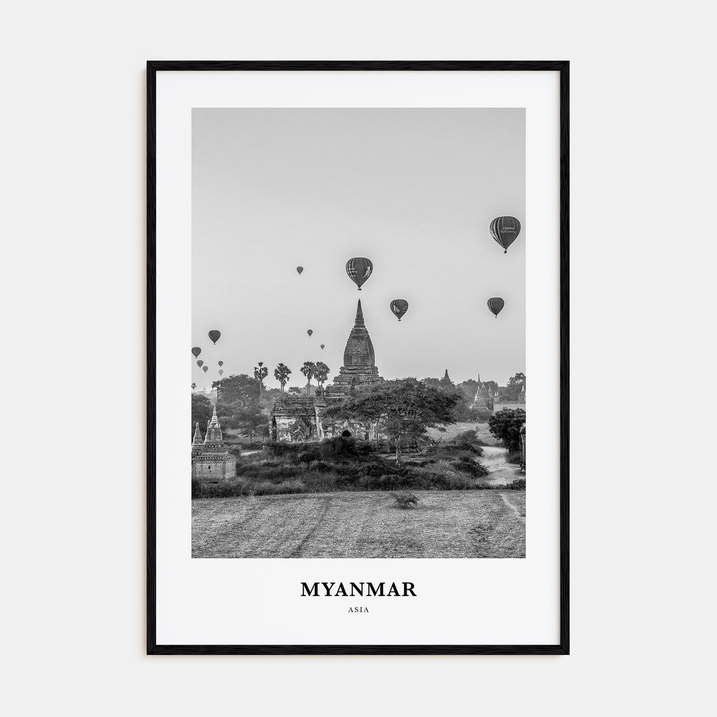 Myanmar Portrait B&W Poster