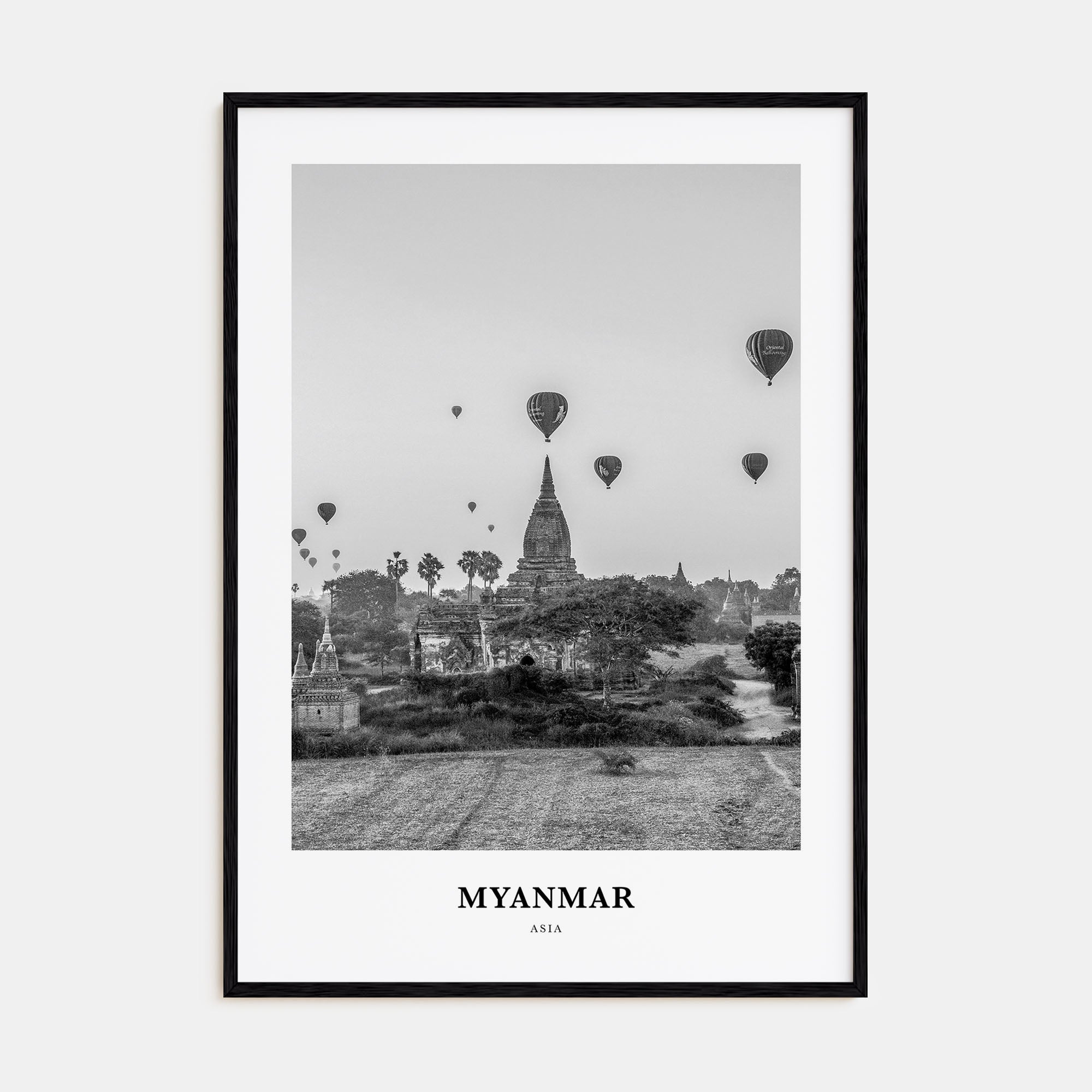 Myanmar Portrait B&W Poster