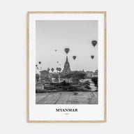 Myanmar Portrait B&W Poster