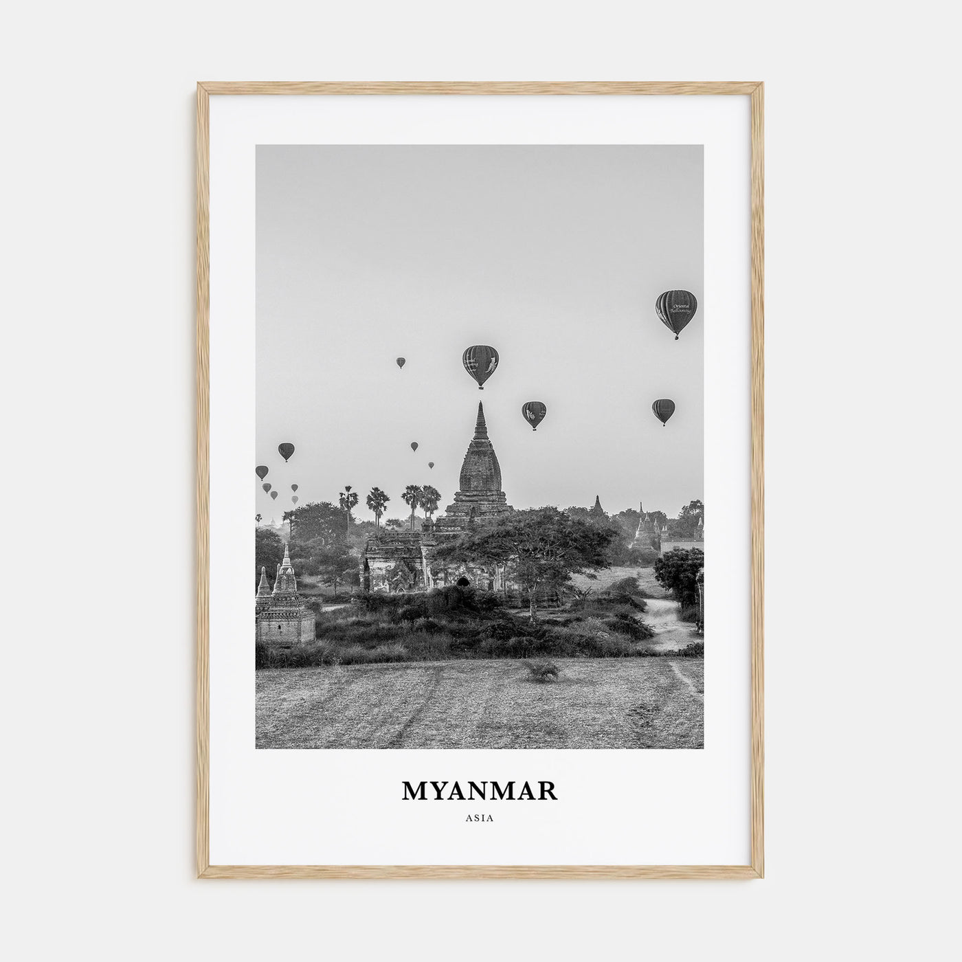 Myanmar Portrait B&W Poster