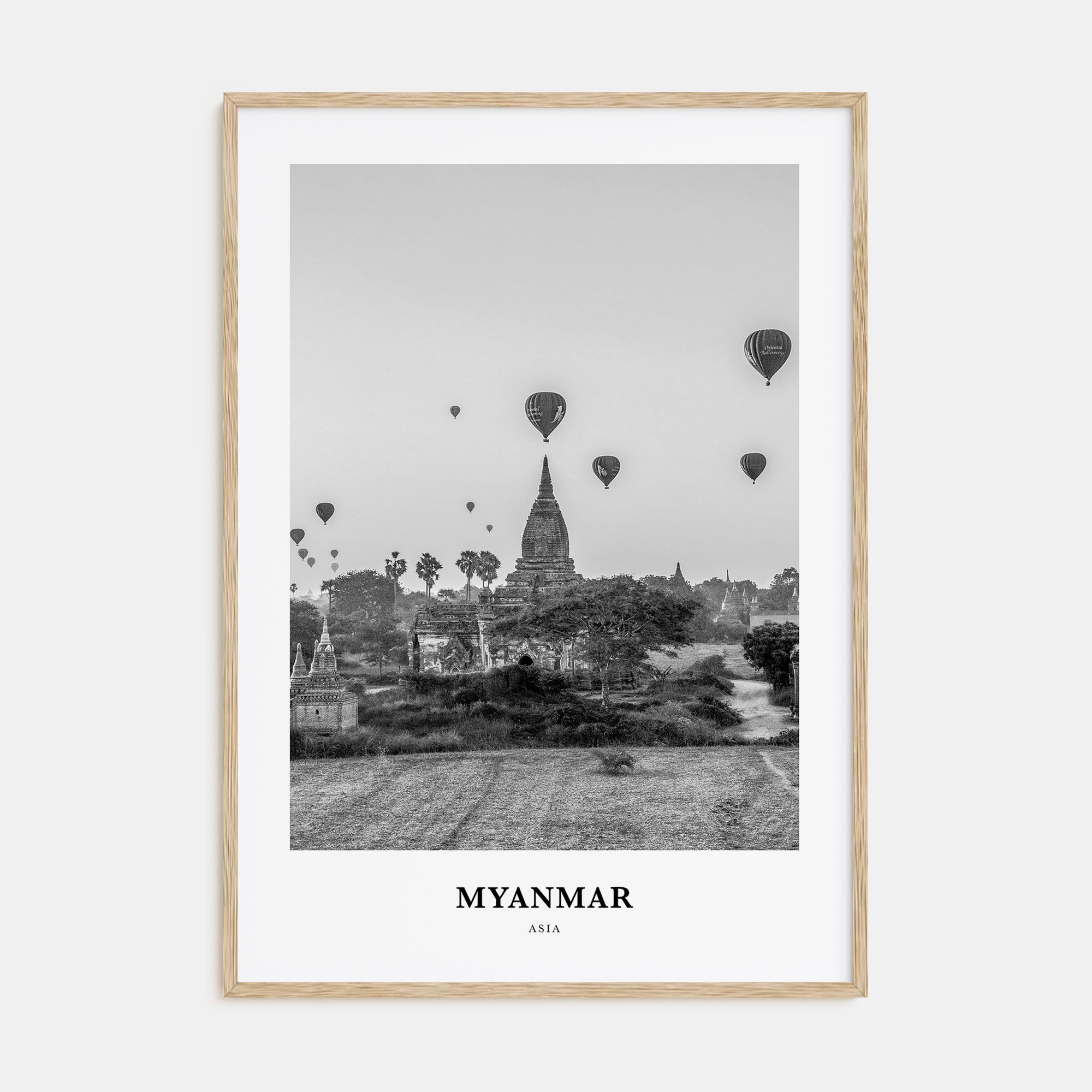 Myanmar Portrait B&W Poster