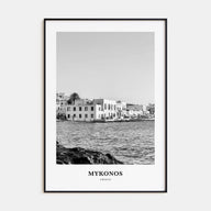 Mykonos Portrait B&W Poster
