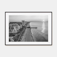 Myrtle Beach Landscape B&W Poster