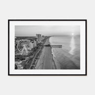 Myrtle Beach Landscape B&W Poster